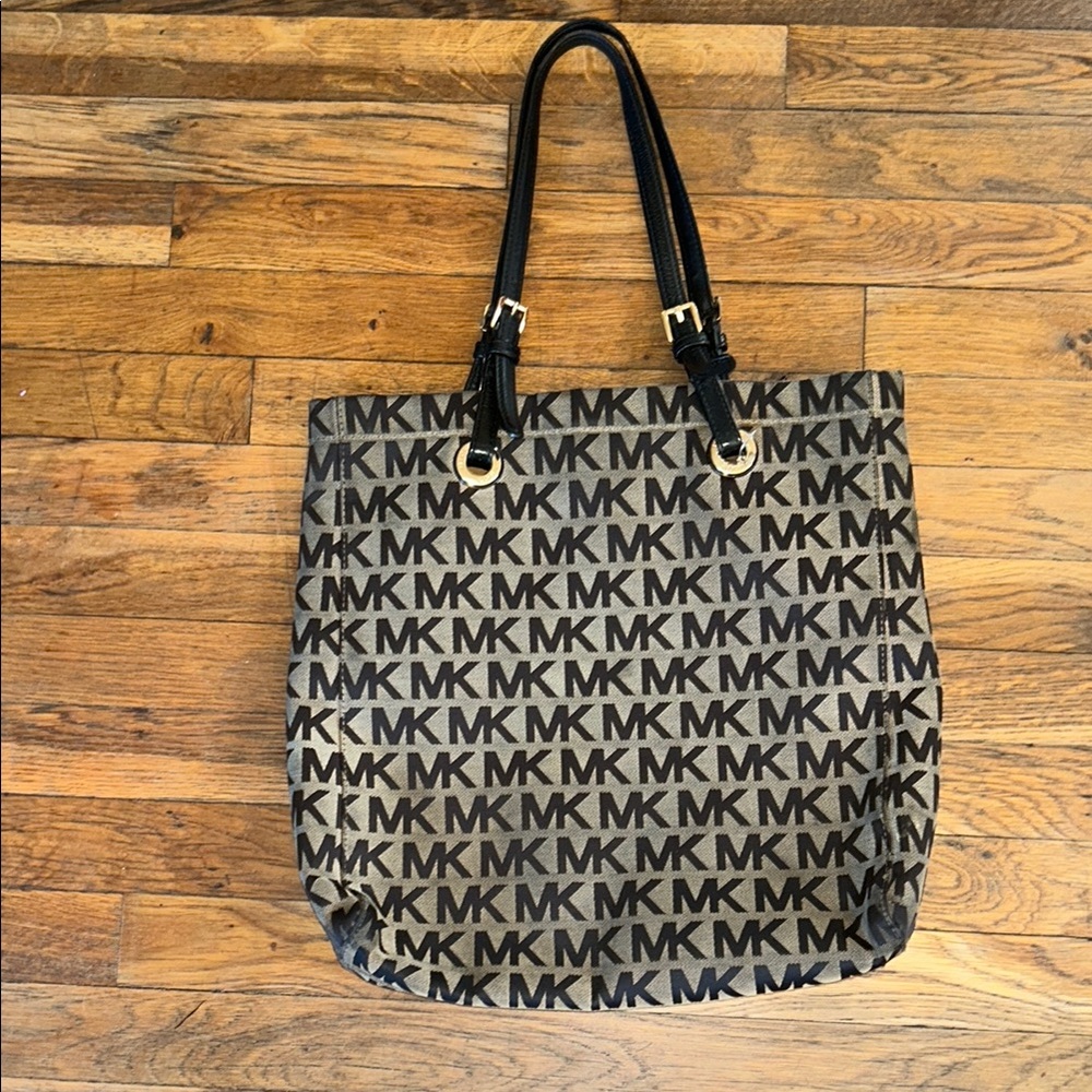 Michael Kors Black and Grey Tote Bag
